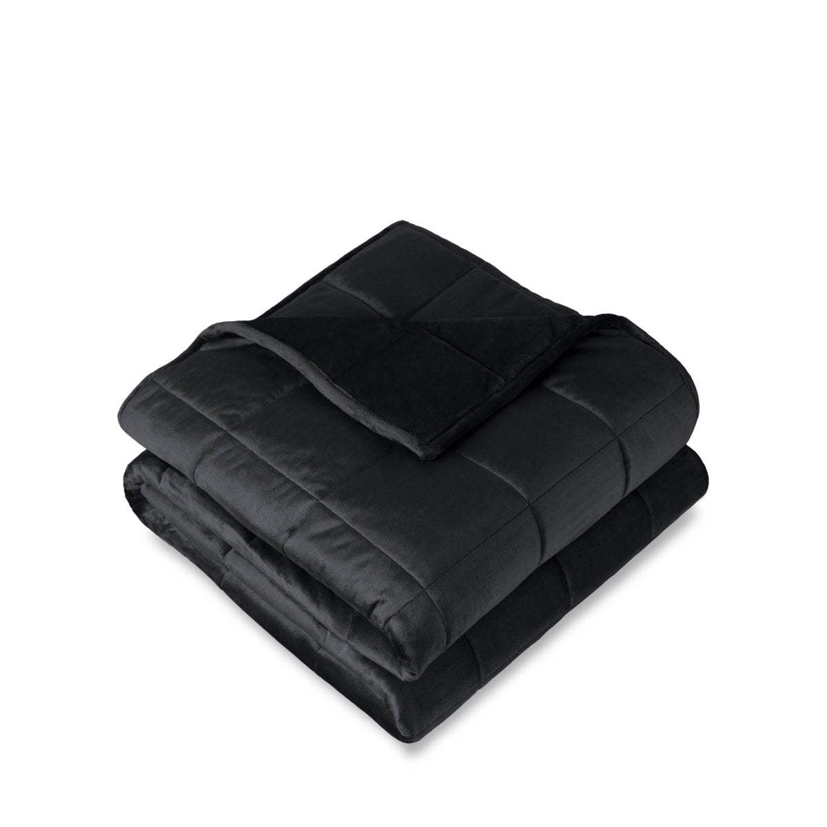 Minky weighted blanket folded neatly