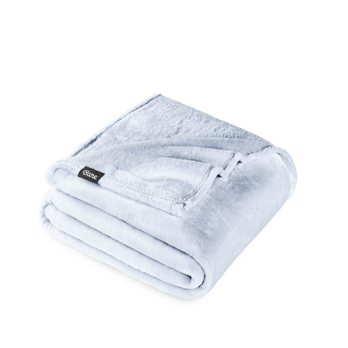 A Bare Home microplush blanket folded neatly on a white background