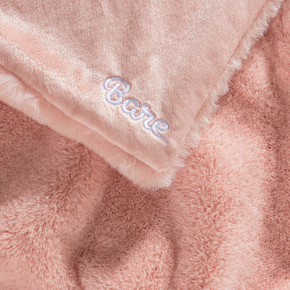 Faux fur blanket with Bare logo