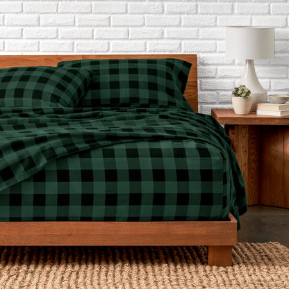 Print Cotton Flannel Sheet Set