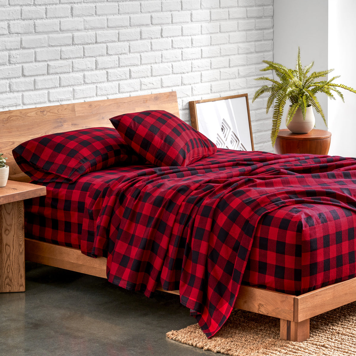 Print Flannel Sheet Set