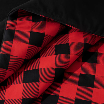 Close-up of comforter on a bed