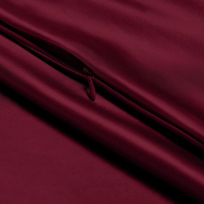 Close-up of pillowcase with zipper closure
