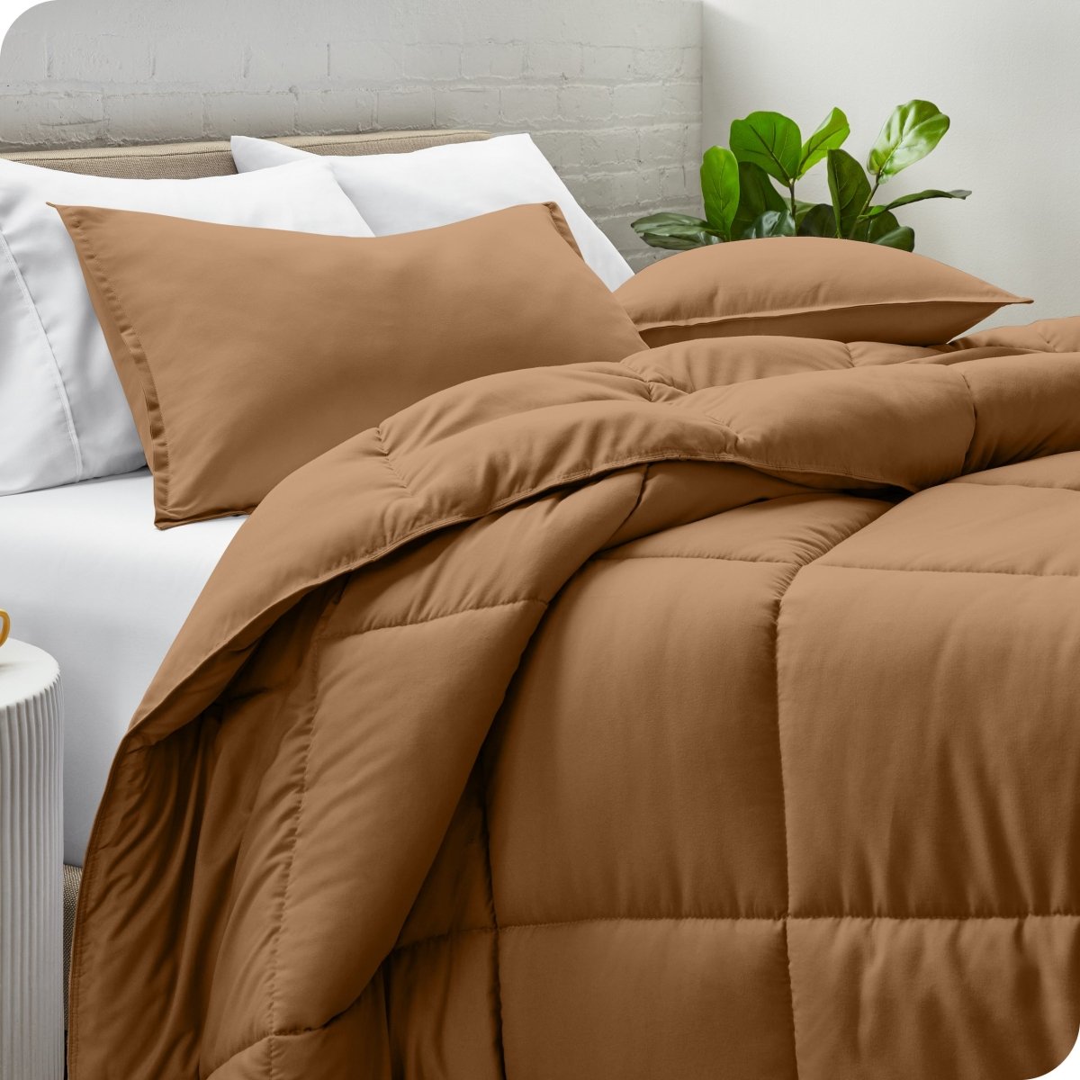 Down Alternative Box Stitch Comforter Set