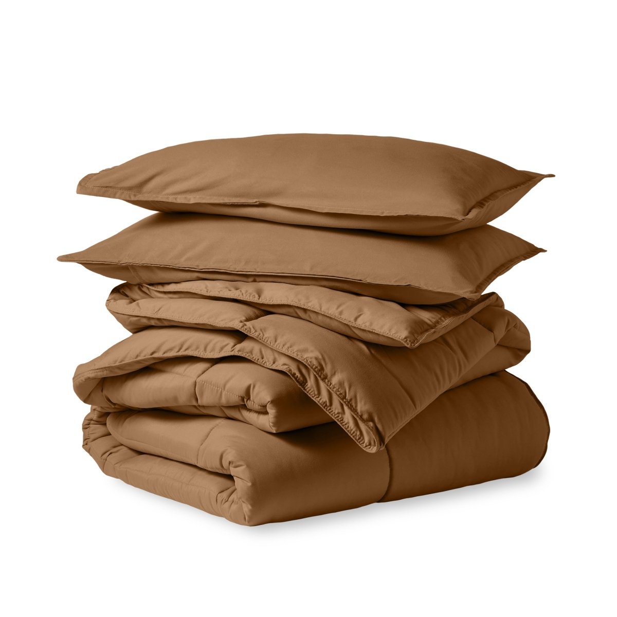 Comforter set folded and stacked