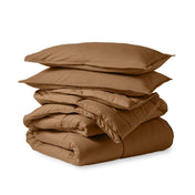 Comforter set folded and stacked