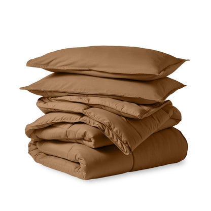 Comforter set folded and stacked