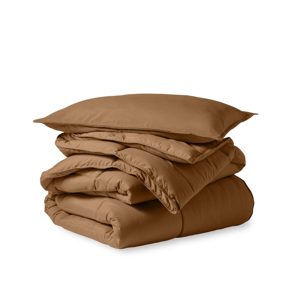 Comforter set folded and stacked