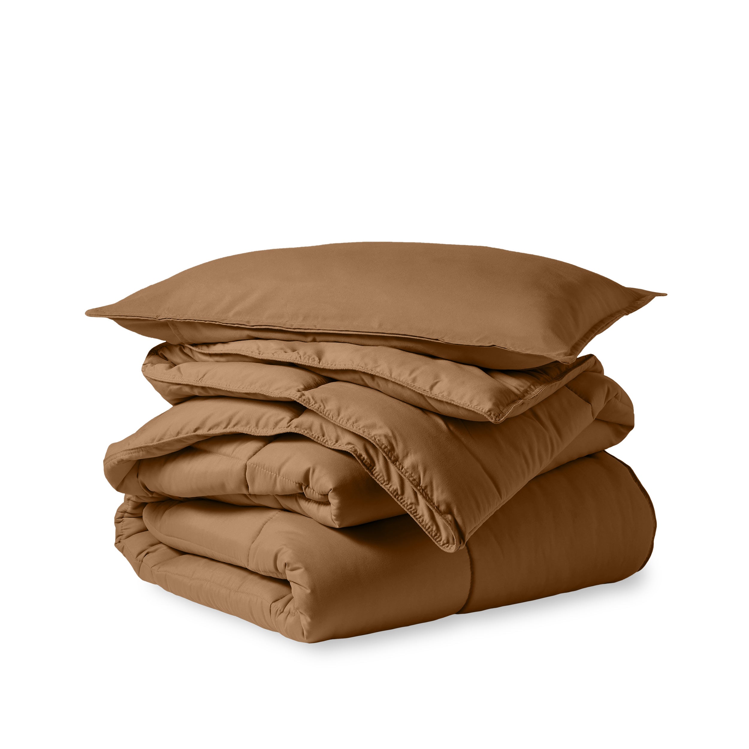 Comforter set folded and stacked
