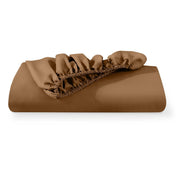 Microfiber fitted sheet folded