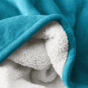 Close up of a sherpa blanket