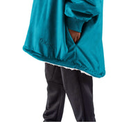 Close up of the pocket of a wearable blanket