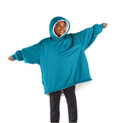 A youth wearable blanket on a child