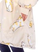 Close up of the pocket on a wearable blanket