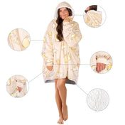 Person wearing a Bare Homey with close-up inserts on a white background