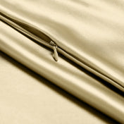 Close-up of pillowcase with zipper closure