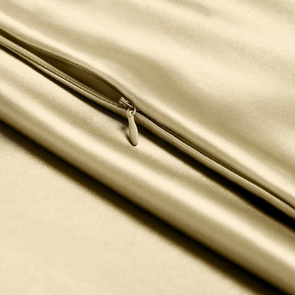 Close-up of pillowcase with zipper closure