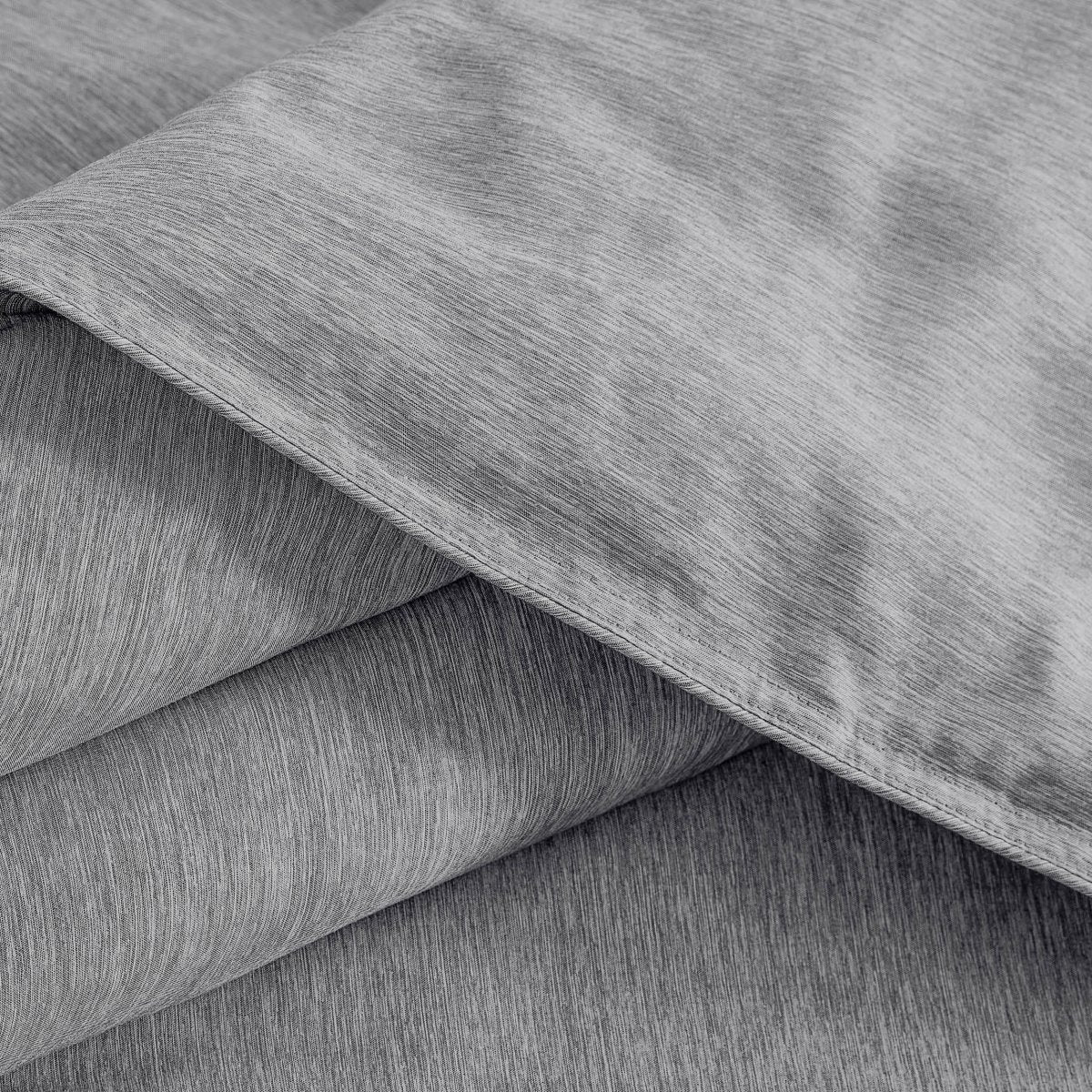 Close-up of a heathered comforter