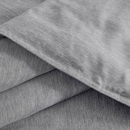 Close-up of a heathered comforter