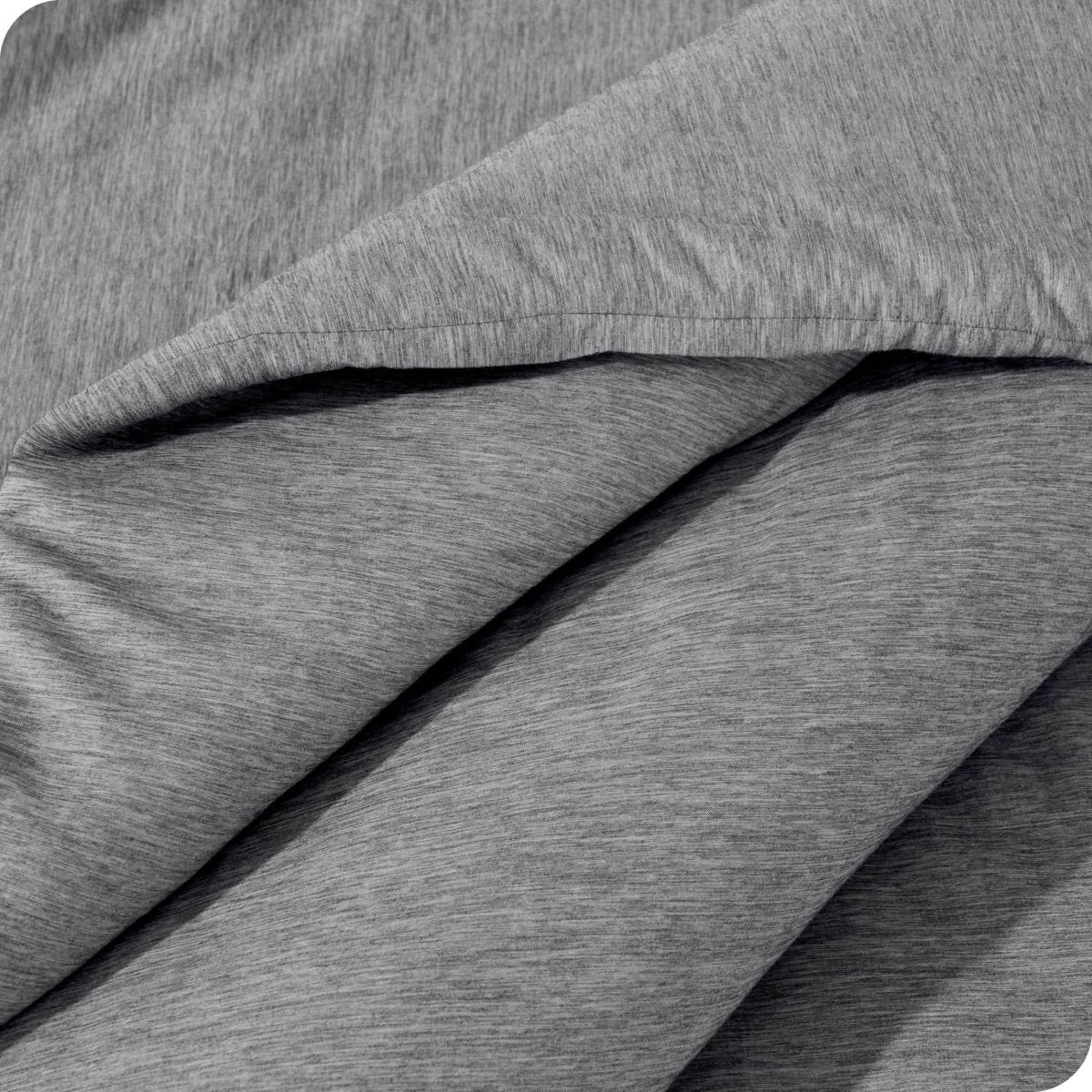 Close up of the heathered comforter set