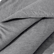 Close up of the heathered comforter set