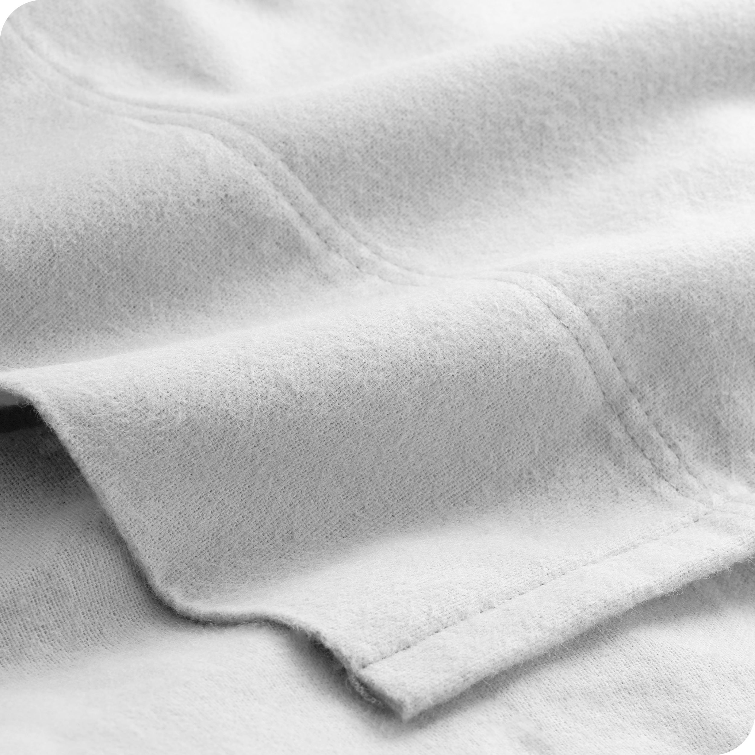 Close up of a top flannel sheet