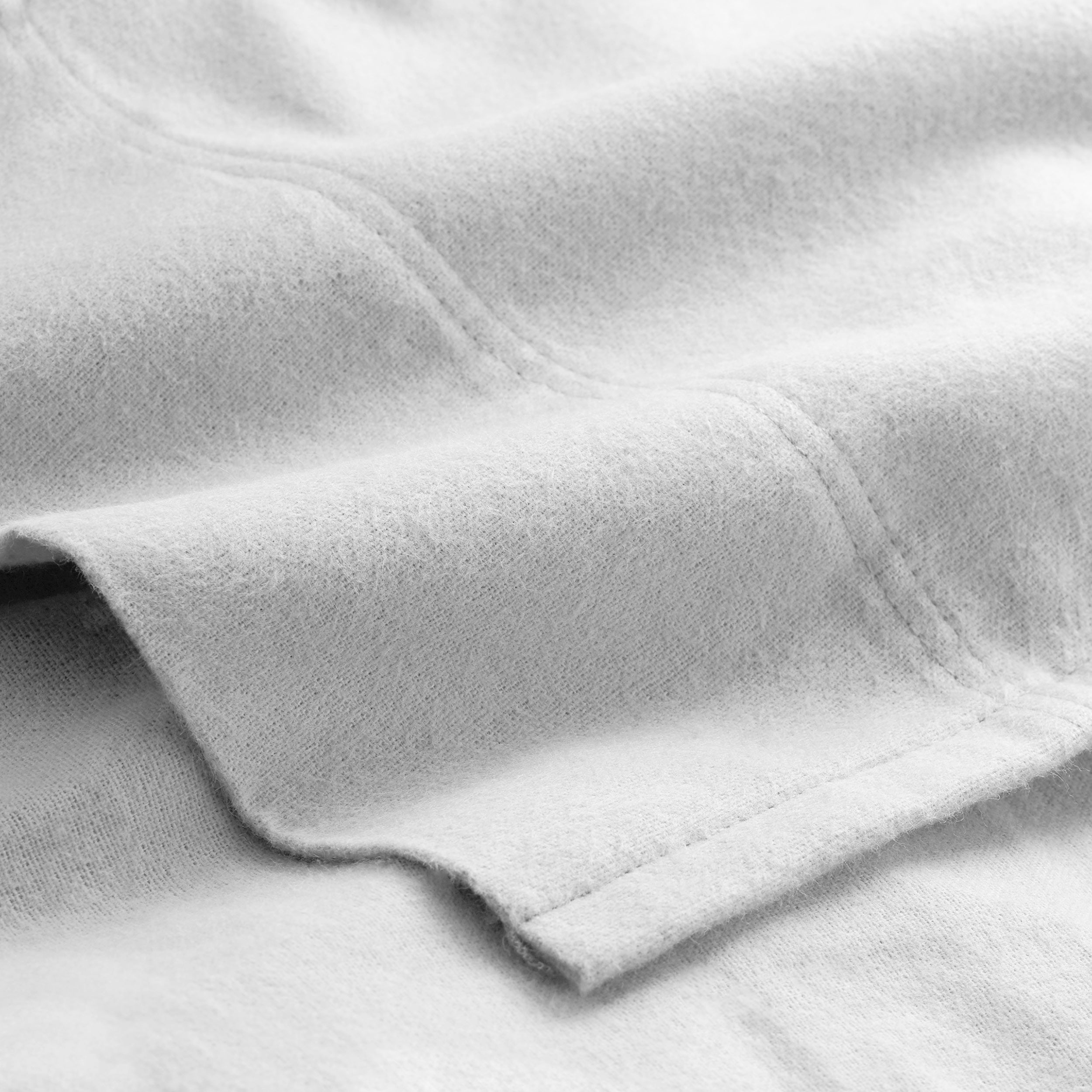Close-up of the top of a flannel sheet