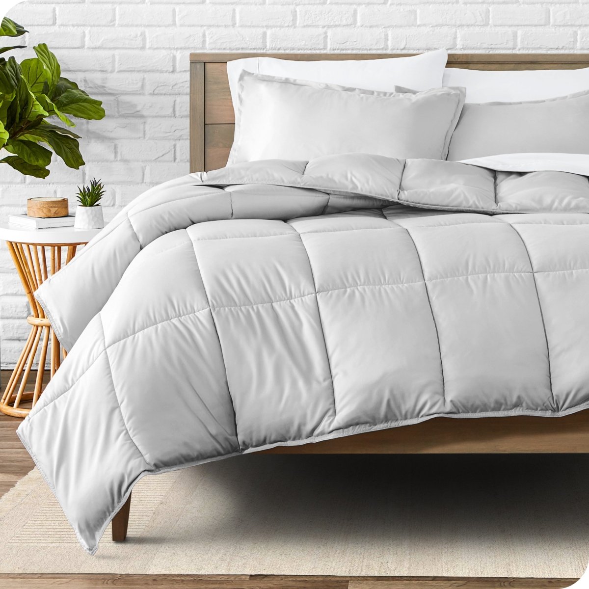 Down Alternative Box Stitch Comforter Set