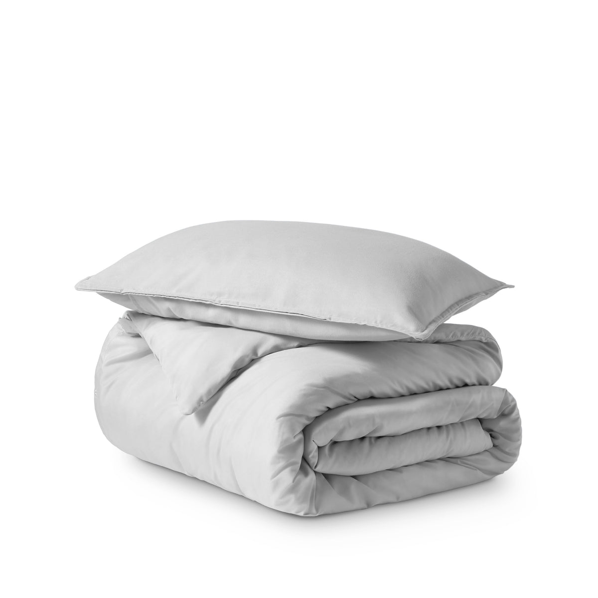 Ultra soft duvet cover folded and stacked