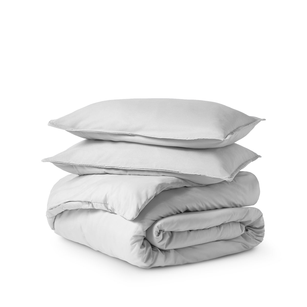 Ultra soft duvet cover folded and stacked