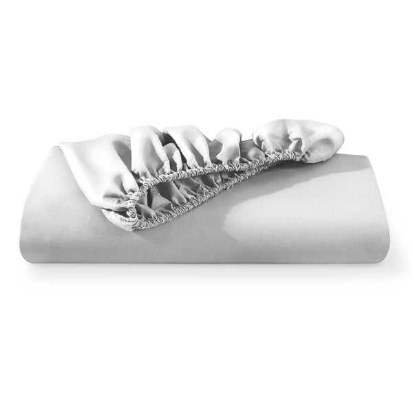 Microfiber fitted sheet folded