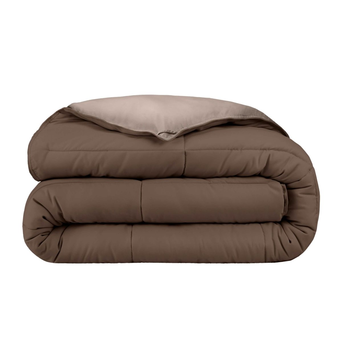 Reversible comforter folded