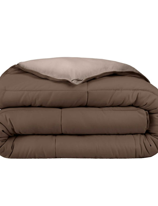 Reversible comforter folded