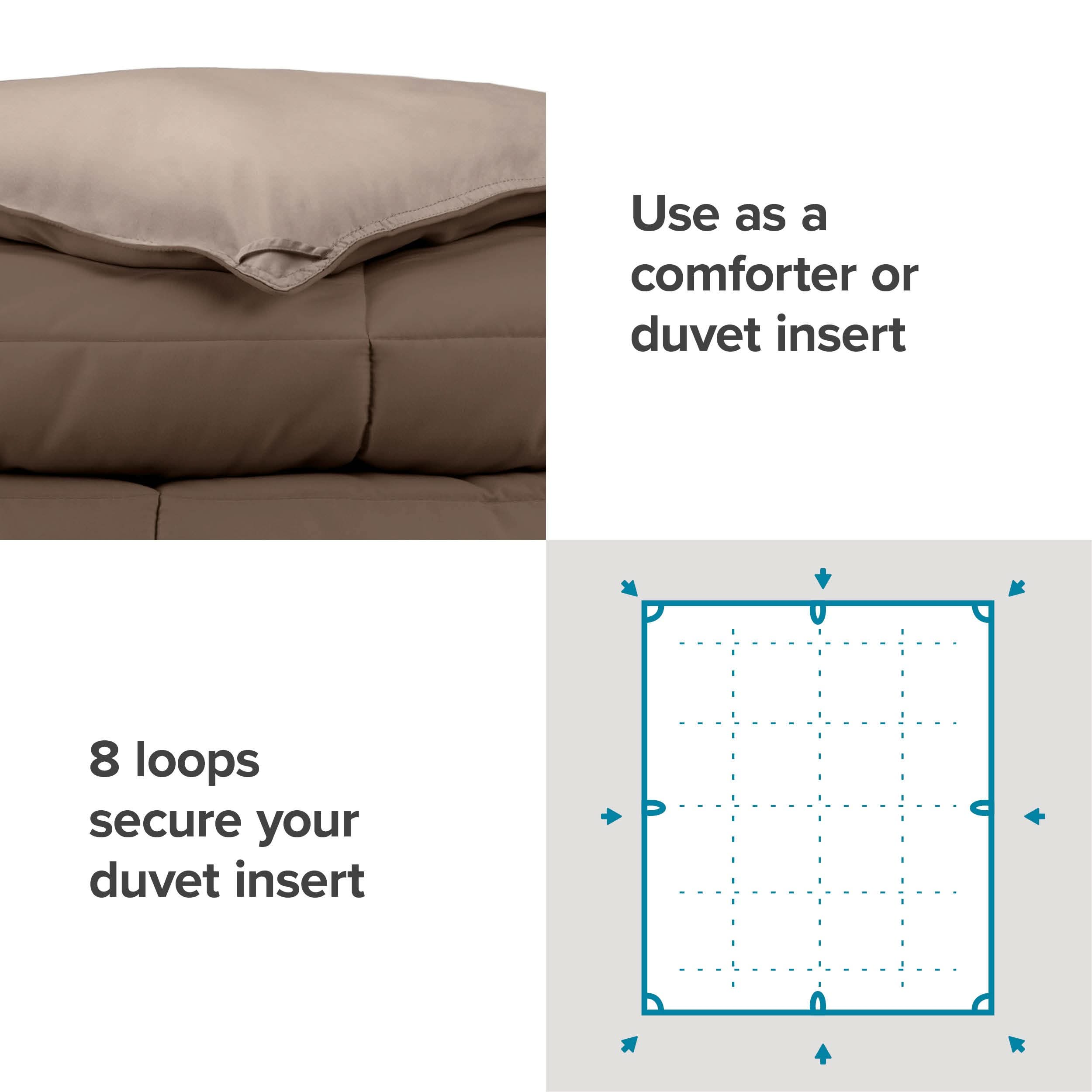 The corner loops on the duvet insert.