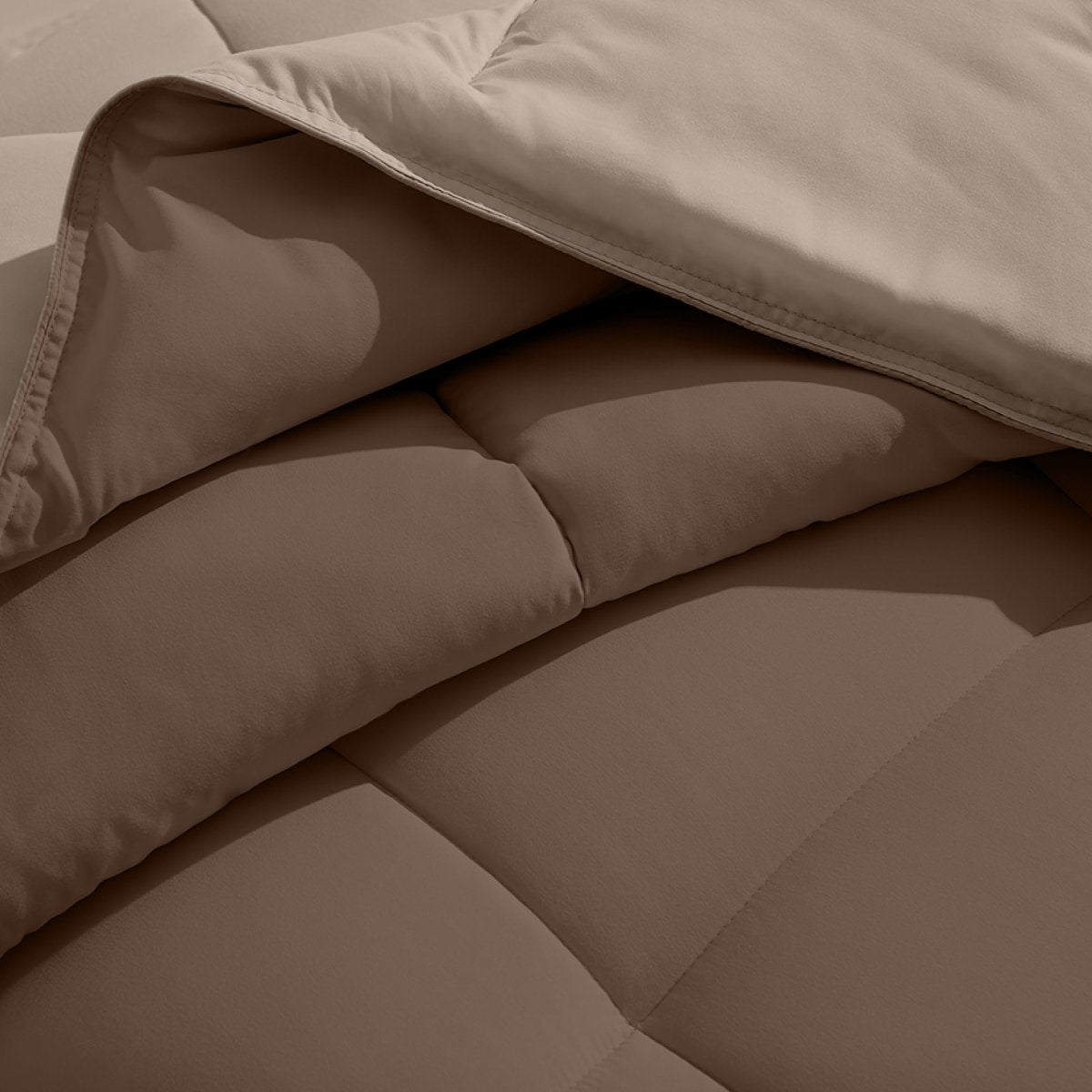 Close-up of a comforter with a soft texture