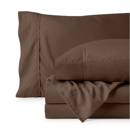 Sheet set folded on a white background
