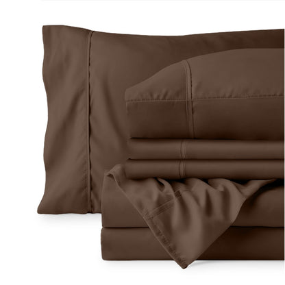Sheet set folded on a white background