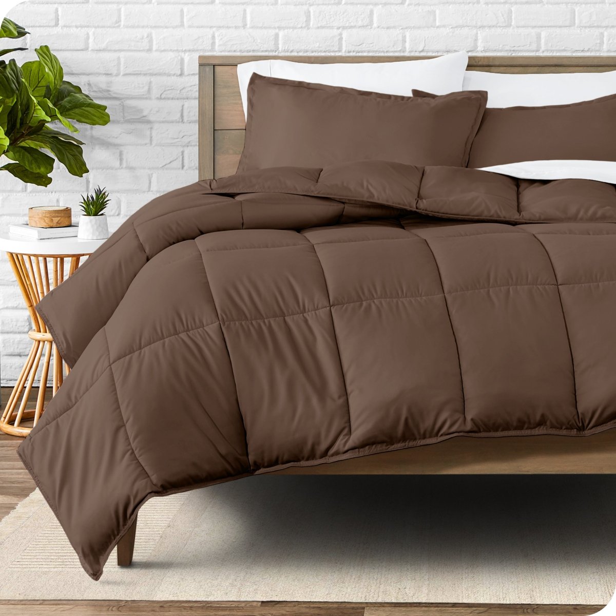 Down Alternative Box Stitch Comforter Set
