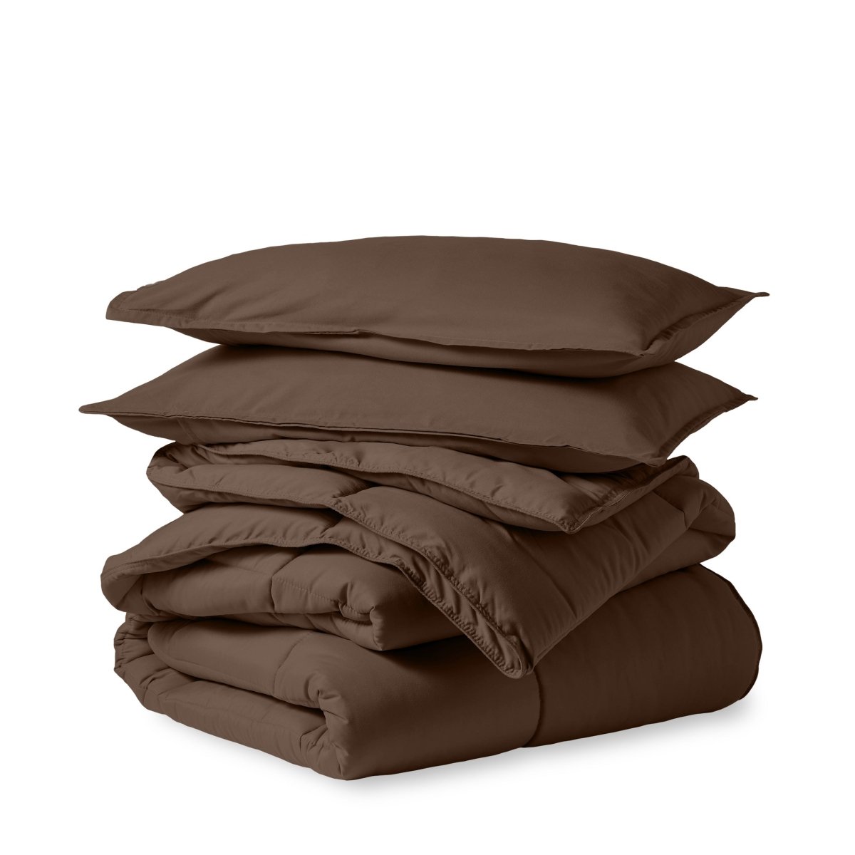 A down alternative comforter folded neatly