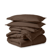 A down alternative comforter folded neatly