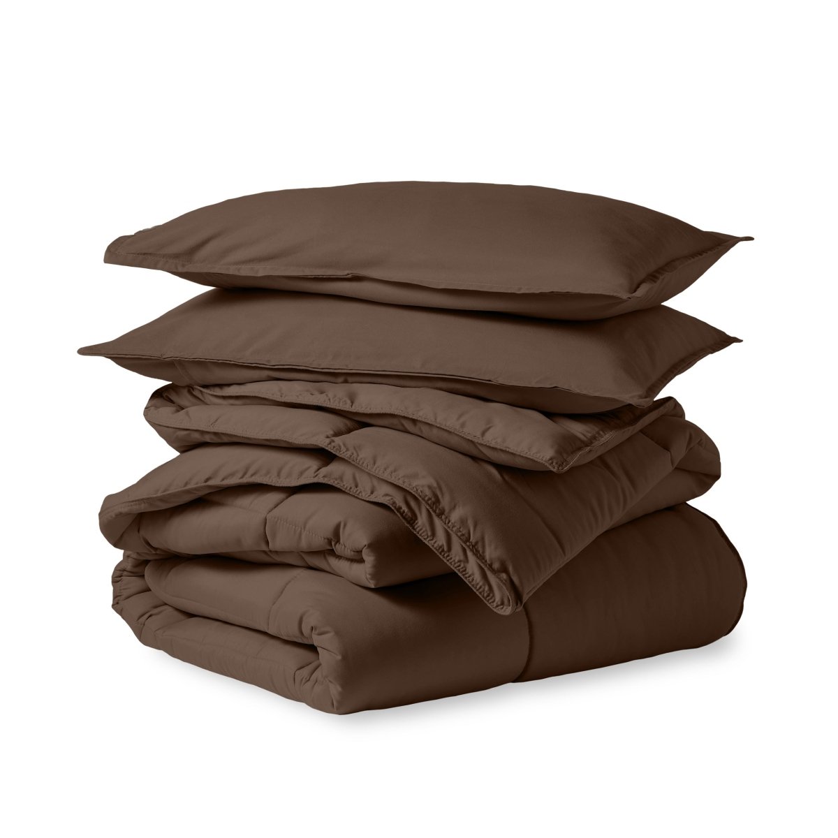 Comforter set folded and stacked