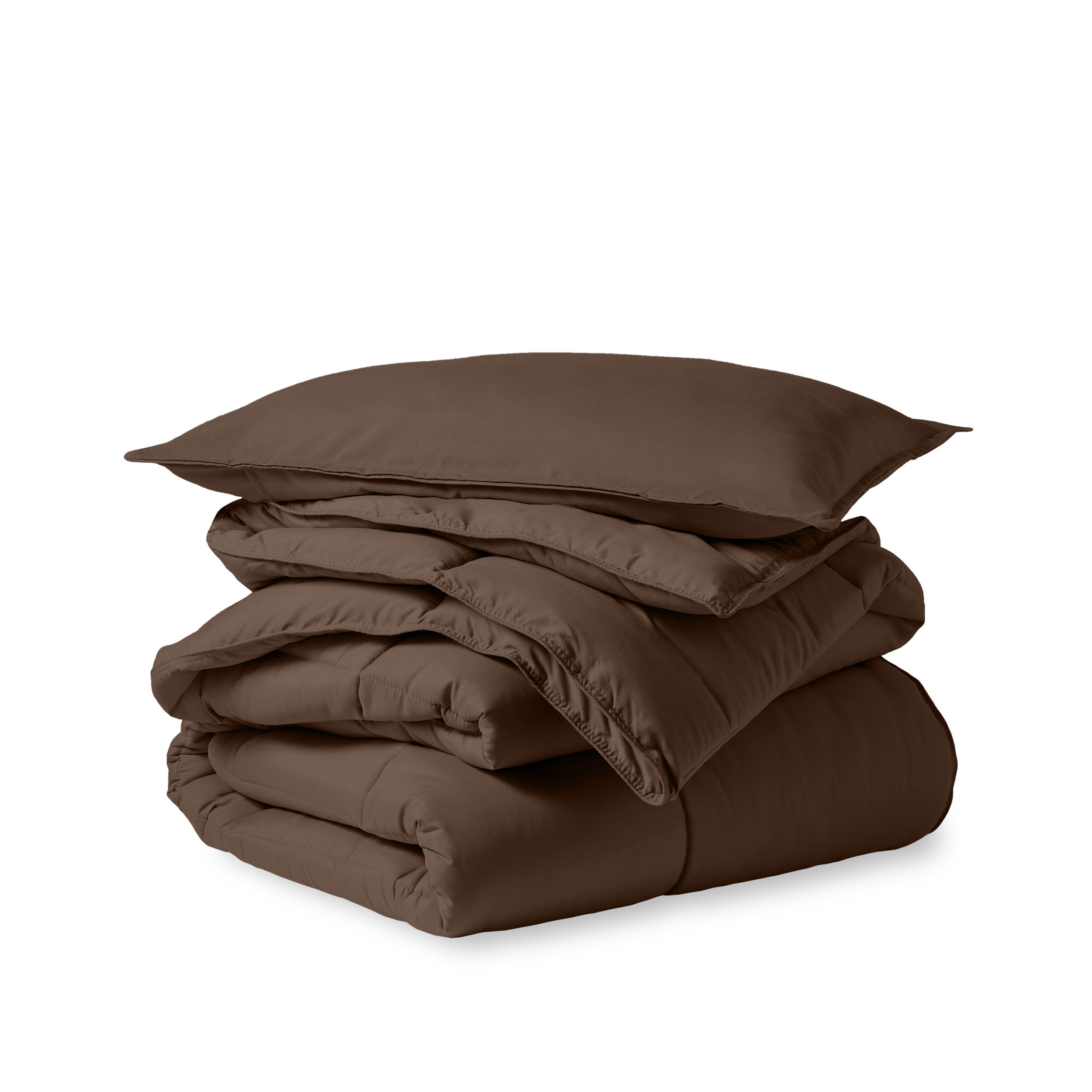 Comforter set folded and stacked