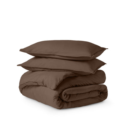 Ultra soft duvet cover folded and stacked