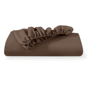 Microfiber fitted sheet folded