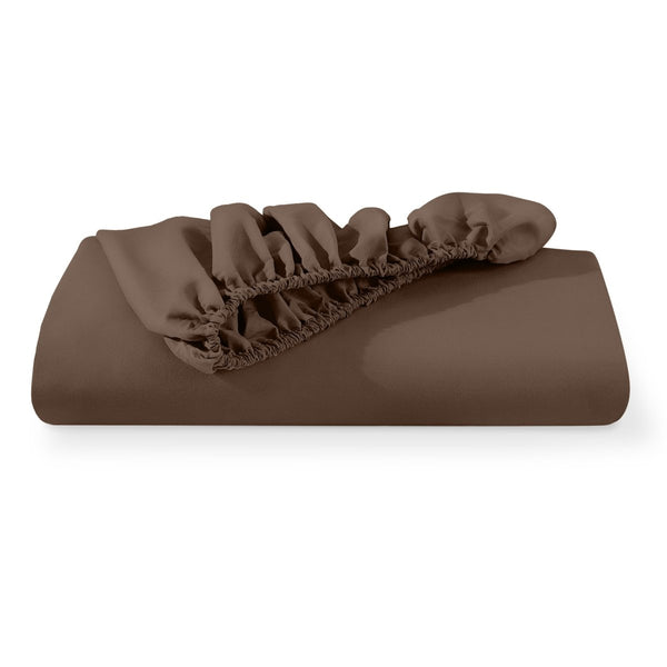Microfiber fitted sheet folded