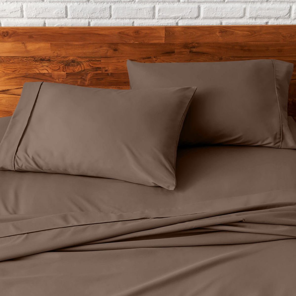 Close up of pillowcases on a bed