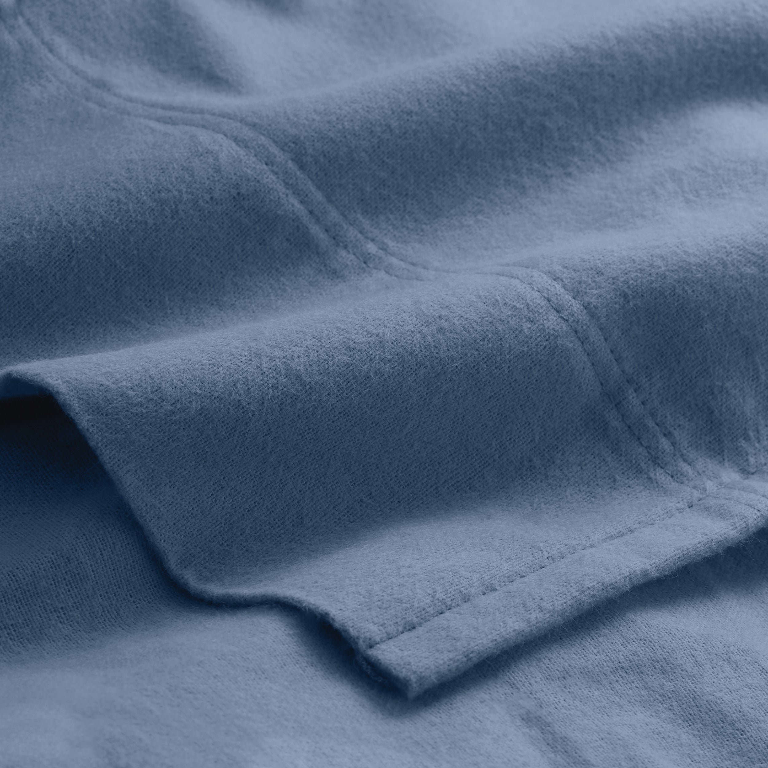 Close-up of the top of a flannel sheet