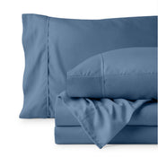 Sheet set folded on a white background