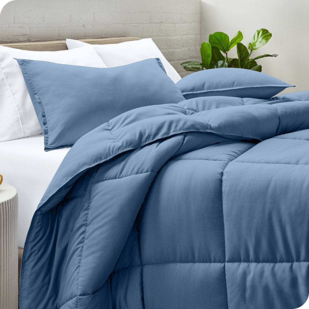 Down Alternative Box Stitch Comforter Set