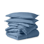 A down alternative comforter folded neatly